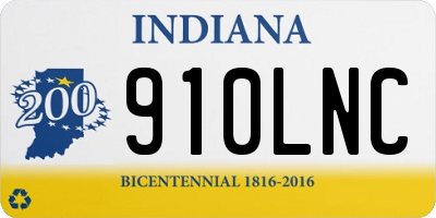 IN license plate 910LNC