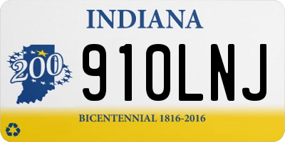IN license plate 910LNJ