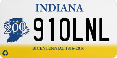 IN license plate 910LNL