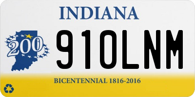 IN license plate 910LNM
