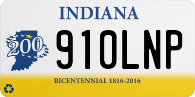 IN license plate 910LNP