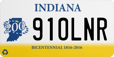 IN license plate 910LNR