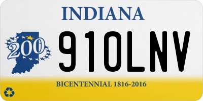 IN license plate 910LNV