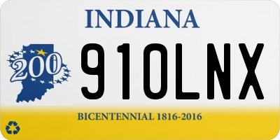 IN license plate 910LNX