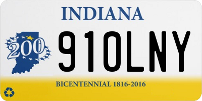 IN license plate 910LNY