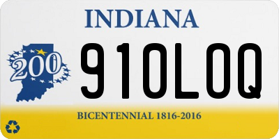 IN license plate 910LOQ