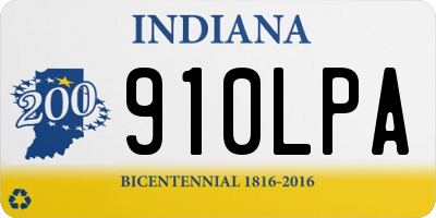 IN license plate 910LPA