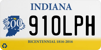 IN license plate 910LPH