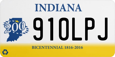 IN license plate 910LPJ