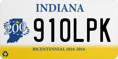 IN license plate 910LPK
