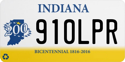 IN license plate 910LPR