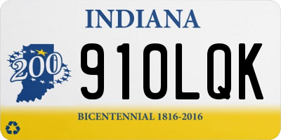 IN license plate 910LQK