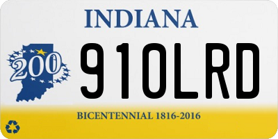 IN license plate 910LRD