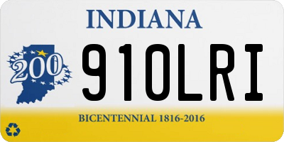 IN license plate 910LRI