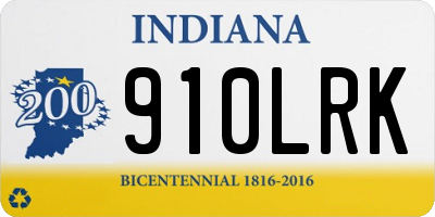 IN license plate 910LRK