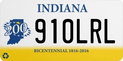 IN license plate 910LRL