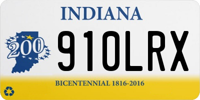 IN license plate 910LRX