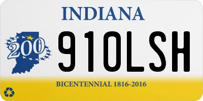 IN license plate 910LSH
