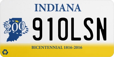 IN license plate 910LSN