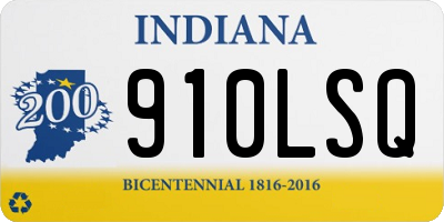 IN license plate 910LSQ