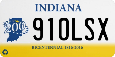 IN license plate 910LSX