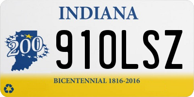 IN license plate 910LSZ