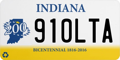 IN license plate 910LTA