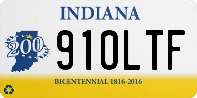IN license plate 910LTF