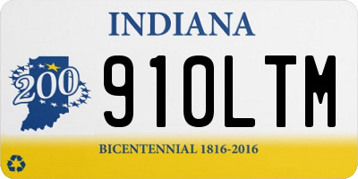 IN license plate 910LTM