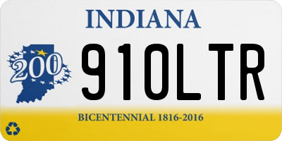 IN license plate 910LTR