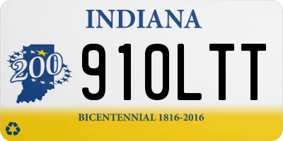 IN license plate 910LTT