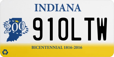 IN license plate 910LTW