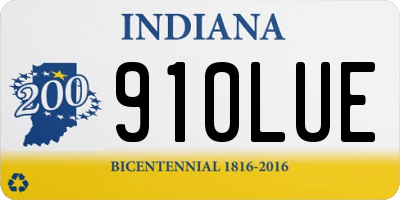 IN license plate 910LUE