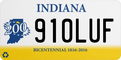 IN license plate 910LUF