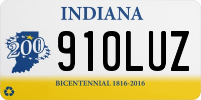 IN license plate 910LUZ