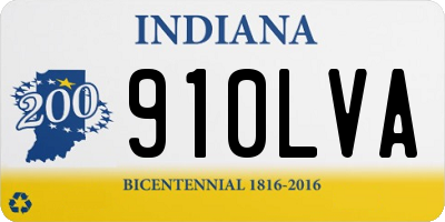 IN license plate 910LVA