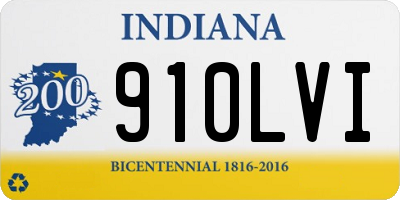 IN license plate 910LVI