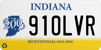 IN license plate 910LVR