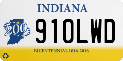 IN license plate 910LWD