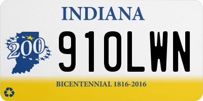 IN license plate 910LWN