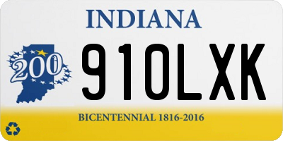 IN license plate 910LXK