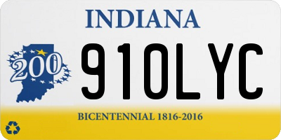 IN license plate 910LYC