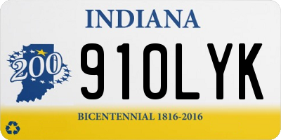 IN license plate 910LYK