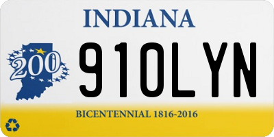 IN license plate 910LYN