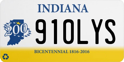 IN license plate 910LYS