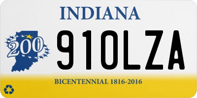 IN license plate 910LZA