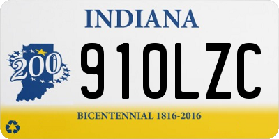 IN license plate 910LZC