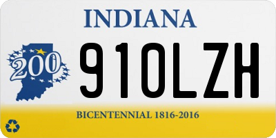 IN license plate 910LZH