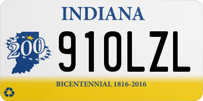 IN license plate 910LZL