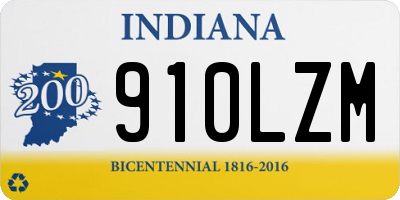 IN license plate 910LZM